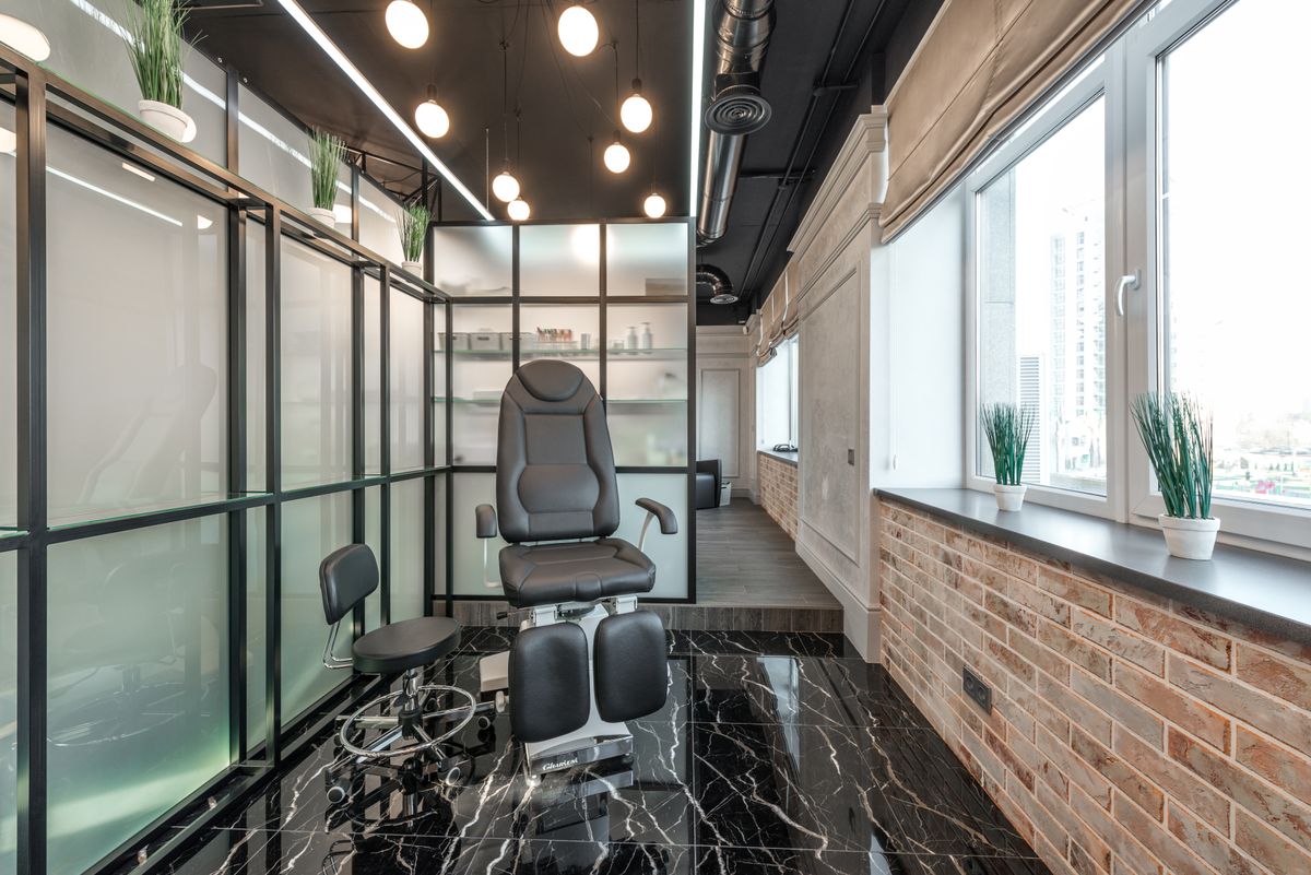 Spotless pedicure studio interior at It's M3 Time Nail Salon